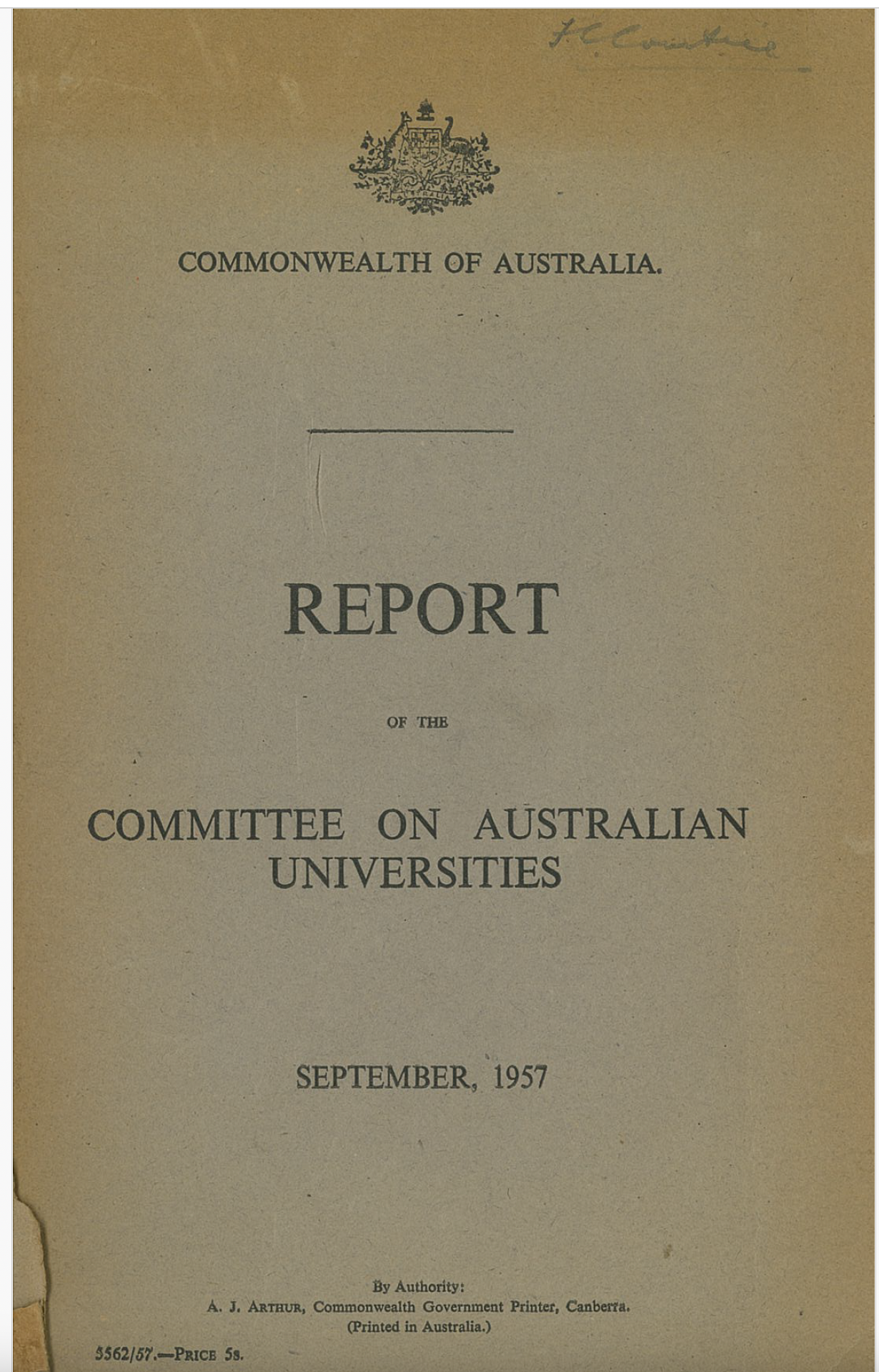 Robert Menzies and the Murray review of universities – Andrew Norton